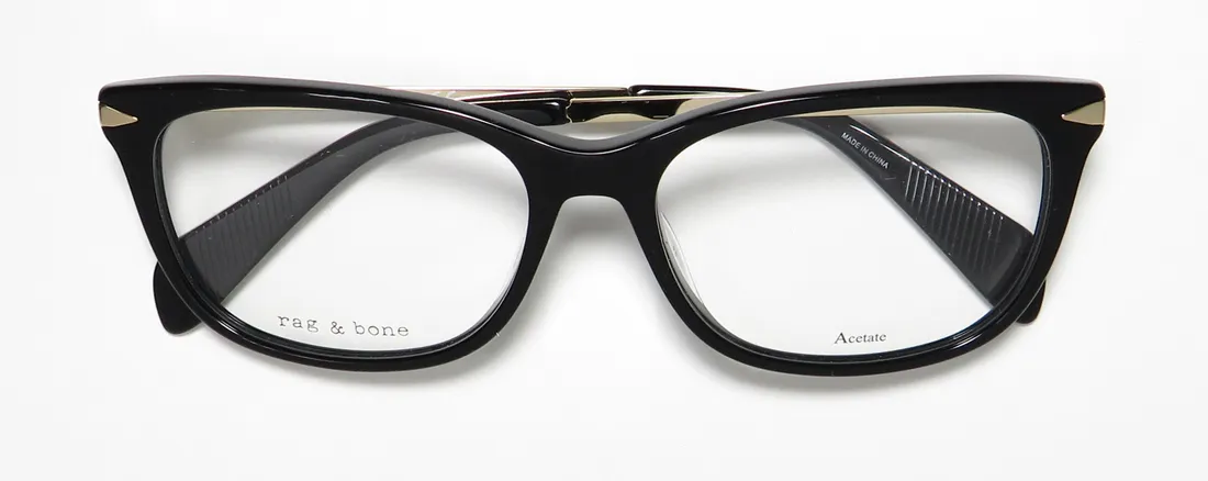 Rag & Bone 3006 2m2 Eyeglasses Black Gold 54mm Women 2