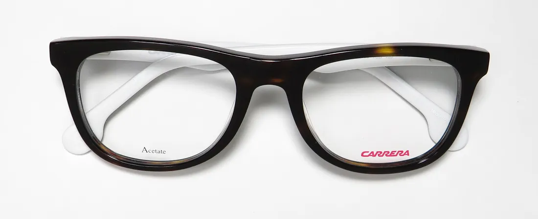 Carrera Carrerino 63 tcb Eyeglasses White Black Spotted Tortoise 47mm 2