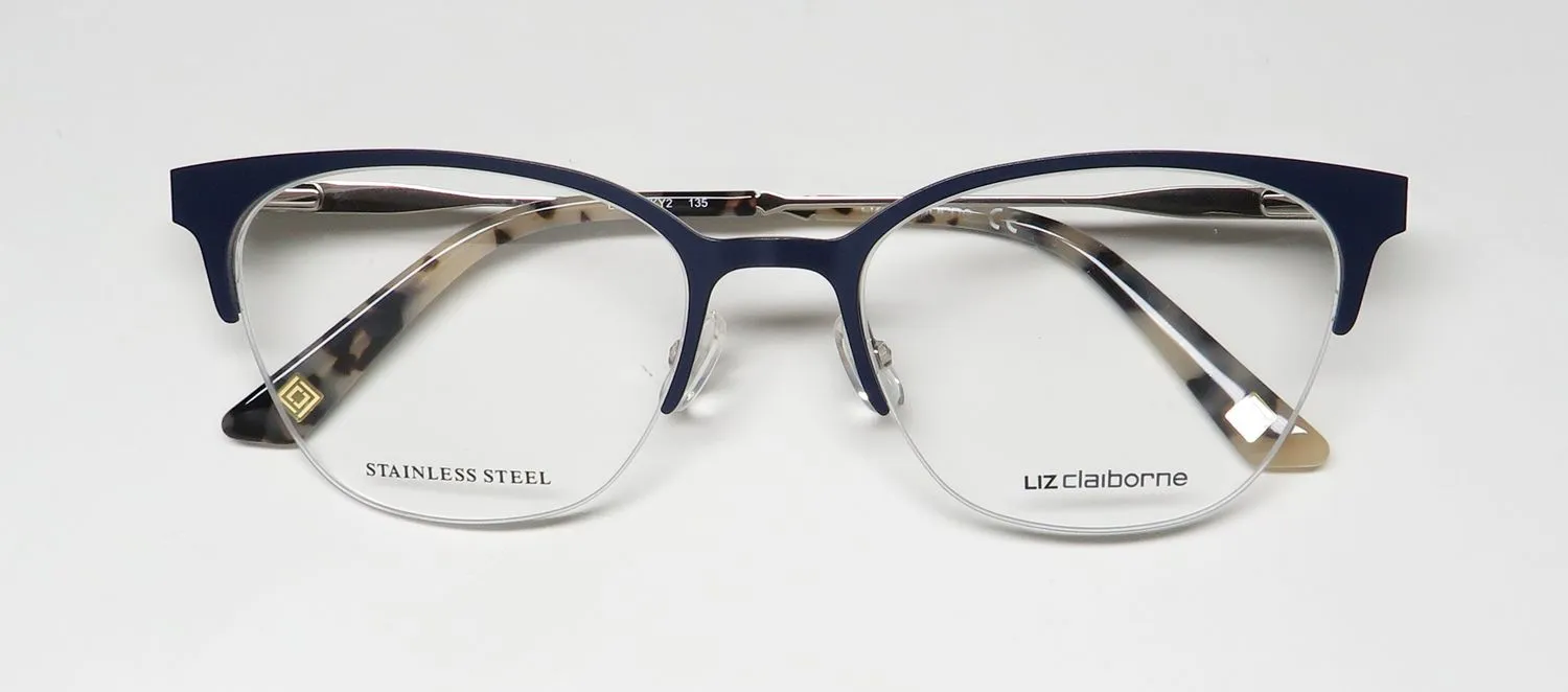 Liz Claiborne L 658 ky2 Eyeglasses Blue Gold 53mm 2