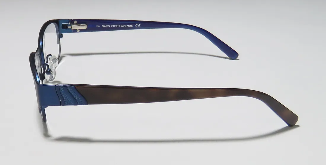 Saks Fifth Avenue 263 da4 Eyeglasses Navy 52mm Women 4