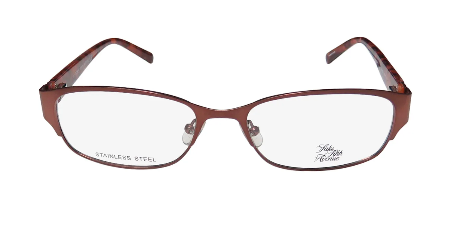 Saks Fifth Avenue 263 ed4 Eyeglasses Copper 52mm Women 3