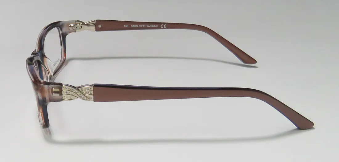 Saks Fifth Avenue 271 0en4 Eyeglasses Brown 51mm Women 4