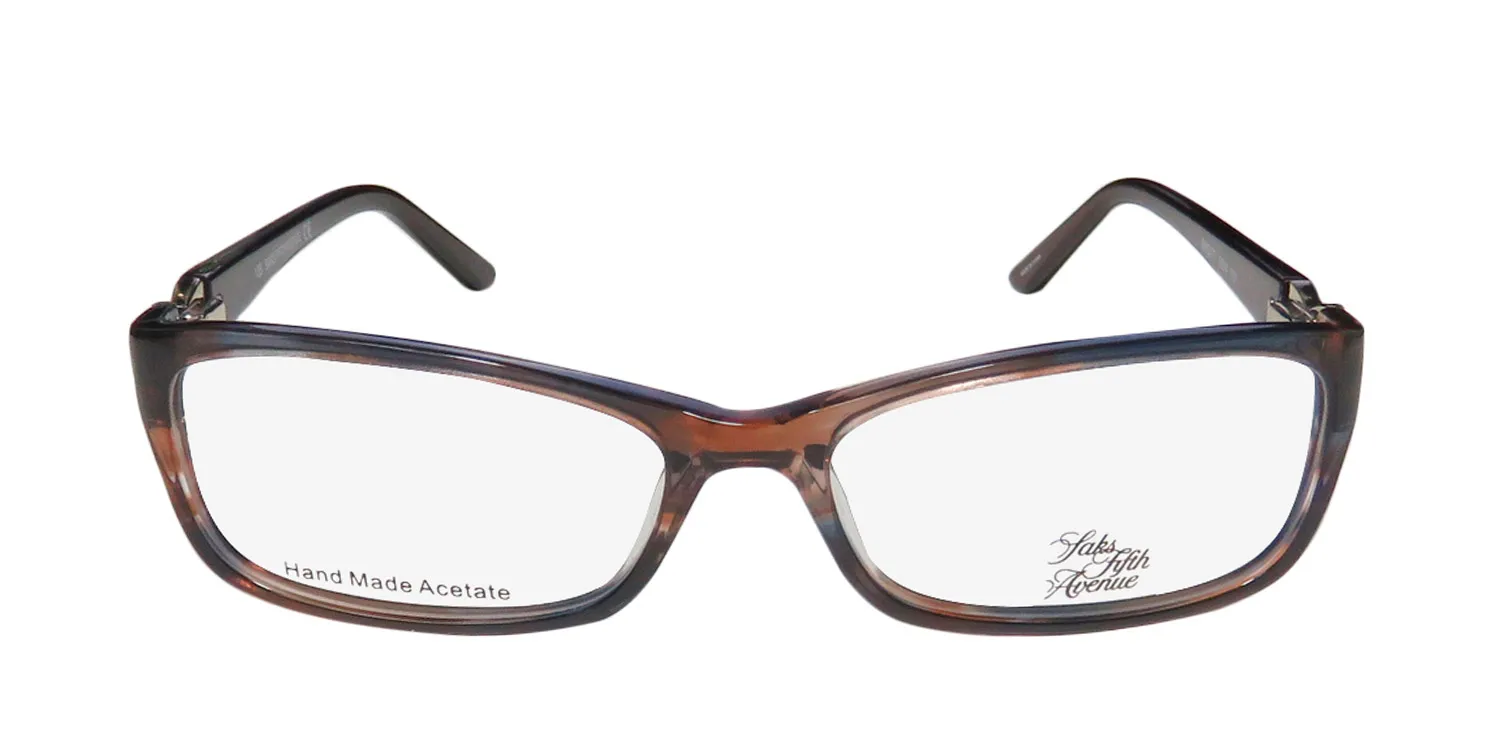 Saks Fifth Avenue 271 0en4 Eyeglasses Brown 53mm Women 3