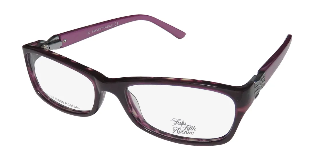 Saks Fifth Avenue 271 0es8 Eyeglasses Purple 51mm Women