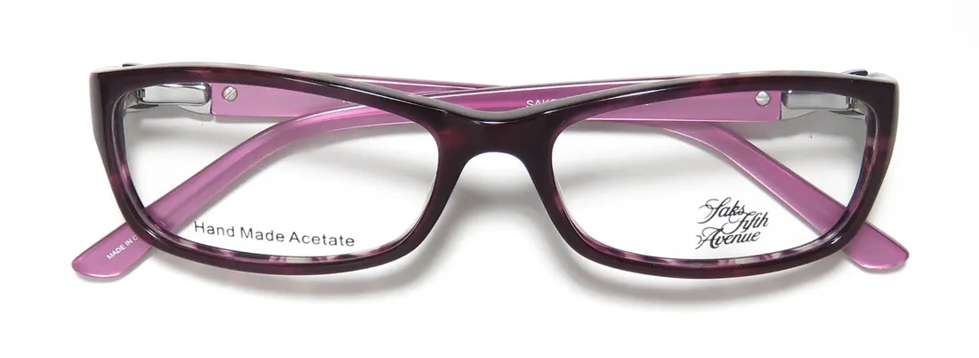 Saks Fifth Avenue 271 0es8 Eyeglasses Purple 51mm Women 2