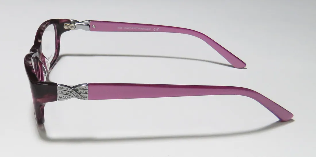Saks Fifth Avenue 271 0es8 Eyeglasses Purple 51mm Women 4