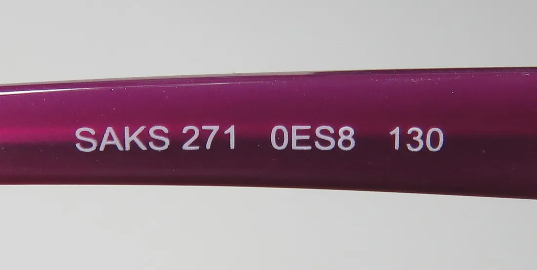 Saks Fifth Avenue 271 0es8 Eyeglasses Purple 51mm Women 8