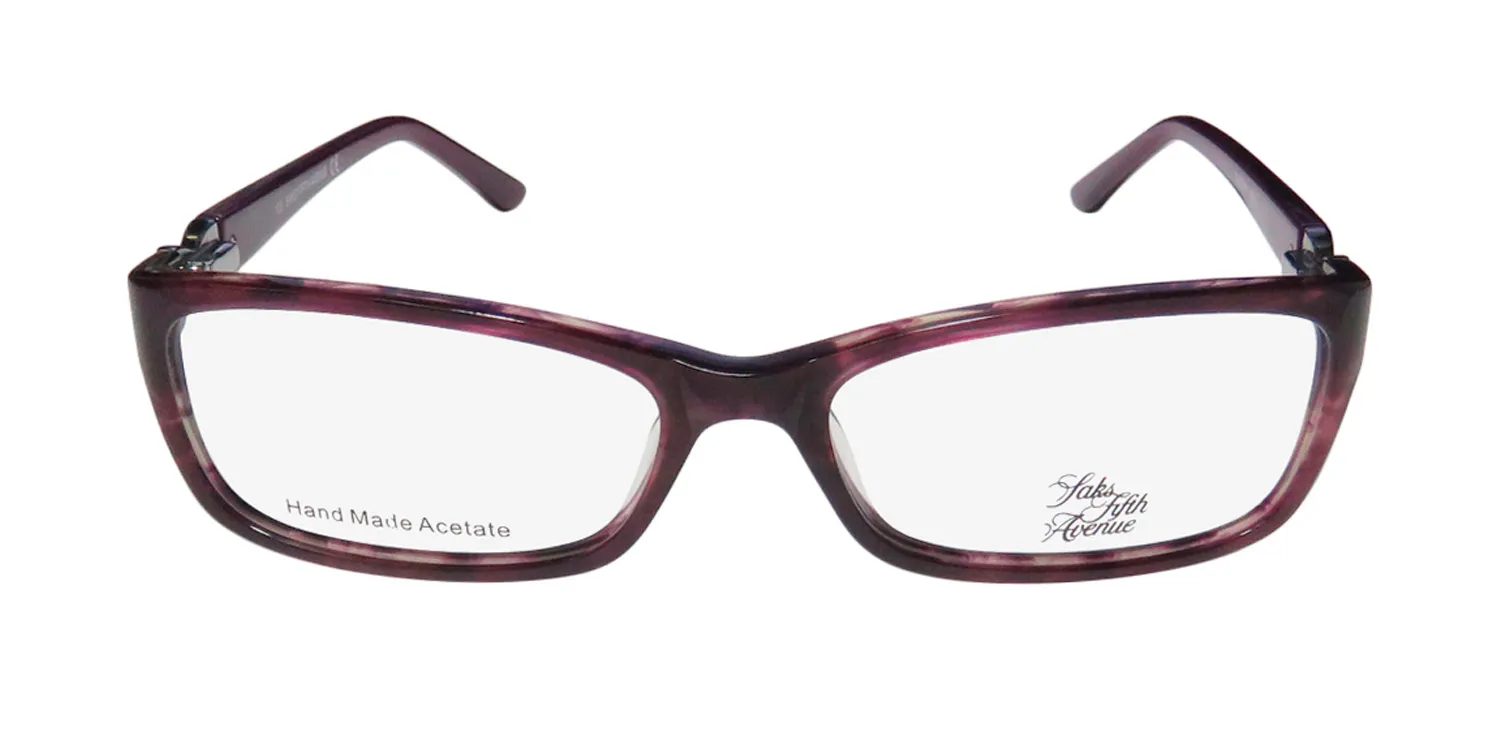 Saks Fifth Avenue 271 0es8 Eyeglasses Purple 53mm Women 3