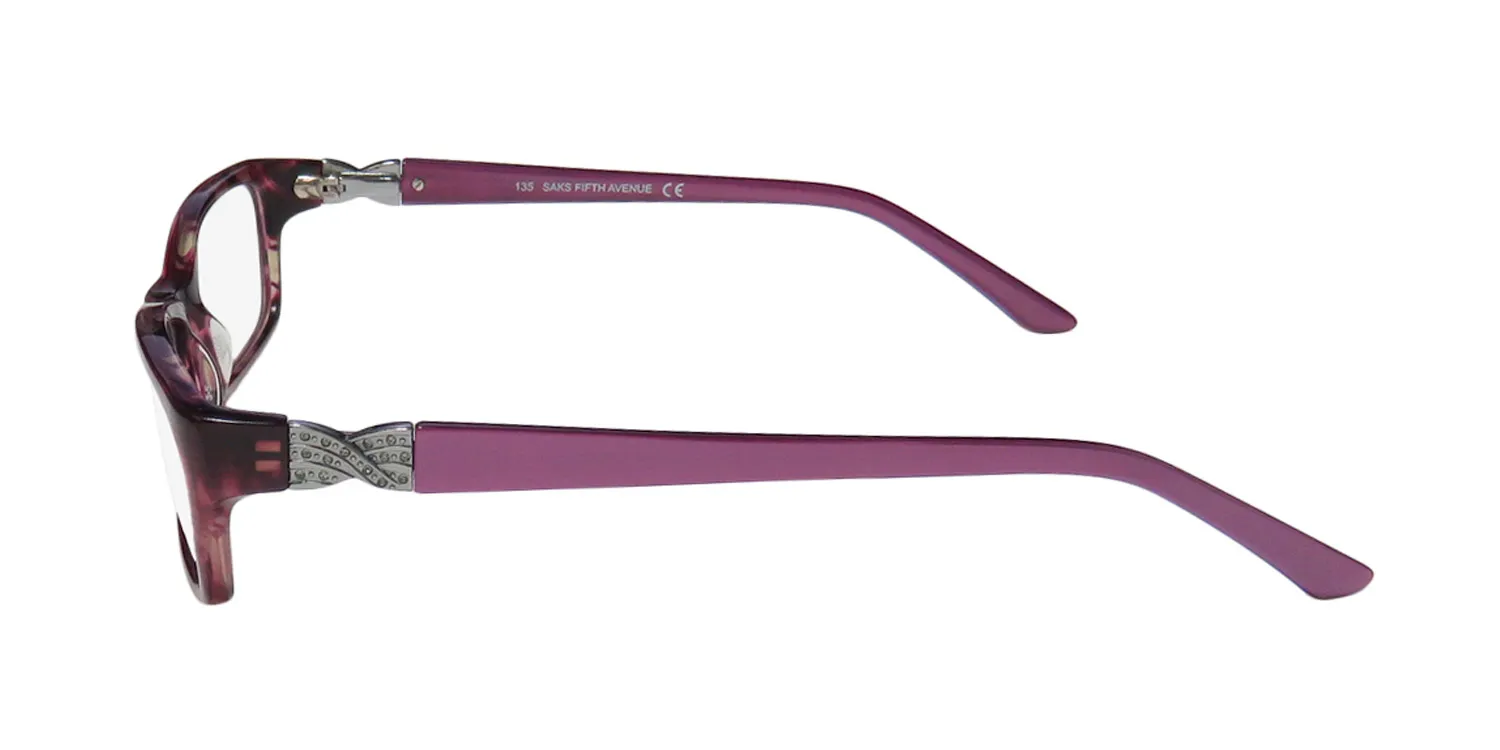 Saks Fifth Avenue 271 0es8 Eyeglasses Purple 53mm Women 4