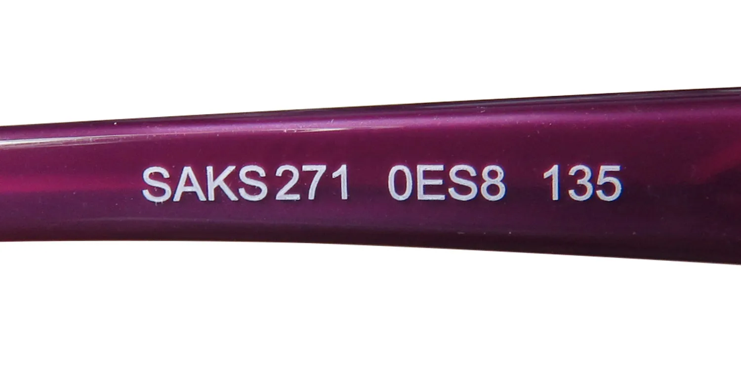 Saks Fifth Avenue 271 0es8 Eyeglasses Purple 53mm Women 7