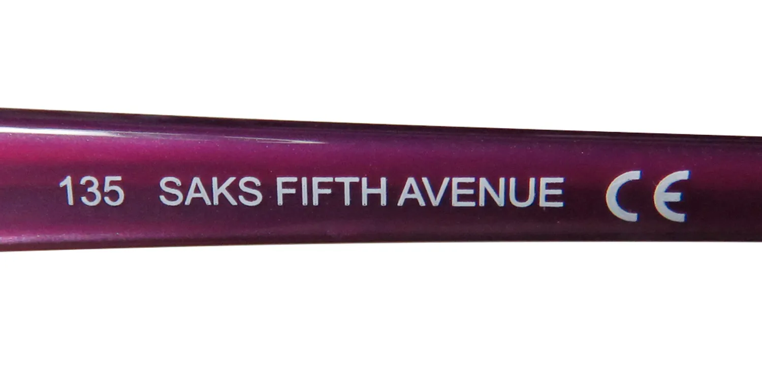 Saks Fifth Avenue 271 0es8 Eyeglasses Purple 53mm Women 8