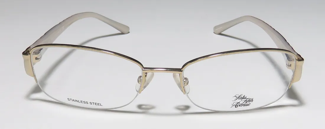 Saks Fifth Avenue 275 03yg Eyeglasses Light Gold 53mm Women 3
