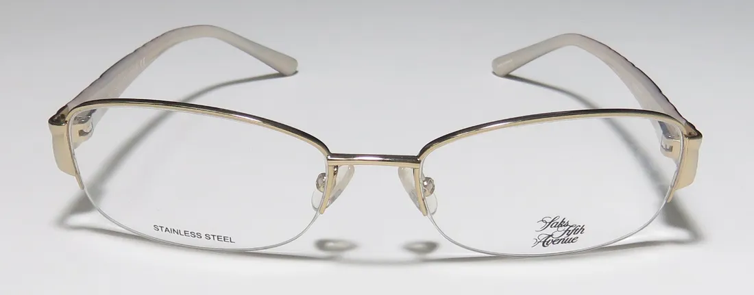 Saks Fifth Avenue 275 03yg Eyeglasses Light Gold 55mm Women 3