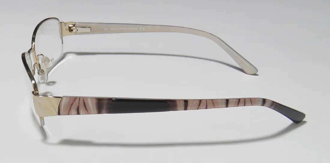 Saks Fifth Avenue 275 03yg Eyeglasses Light Gold 55mm Women 4