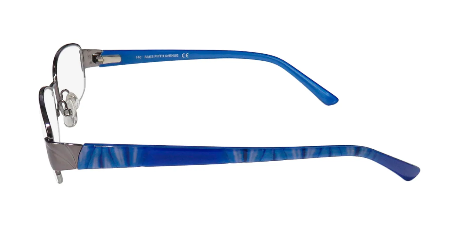 Saks Fifth Avenue 275 0cvl Eyeglasses Dark Ruthenium 55mm Women 4