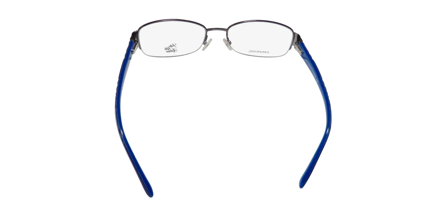Saks Fifth Avenue 275 0cvl Eyeglasses Dark Ruthenium 55mm Women 5