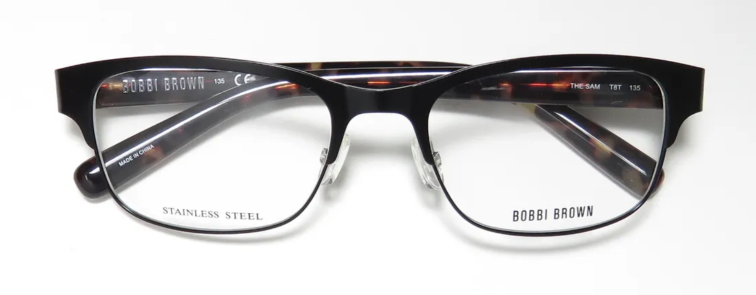 Bobbi Brown The Sam t8t Eyeglasses Semimatte Black 50mm 2