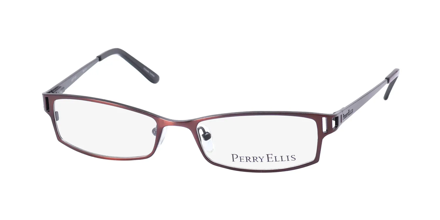 Perry Ellis Pe 233a-3 br/bk Eyeglasses Brown 53mm