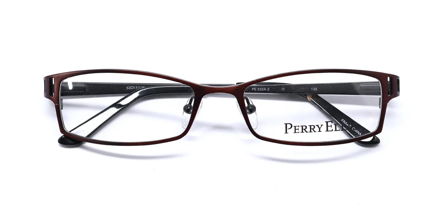 Perry Ellis Pe 233a-3 br/bk Eyeglasses Brown 53mm 2