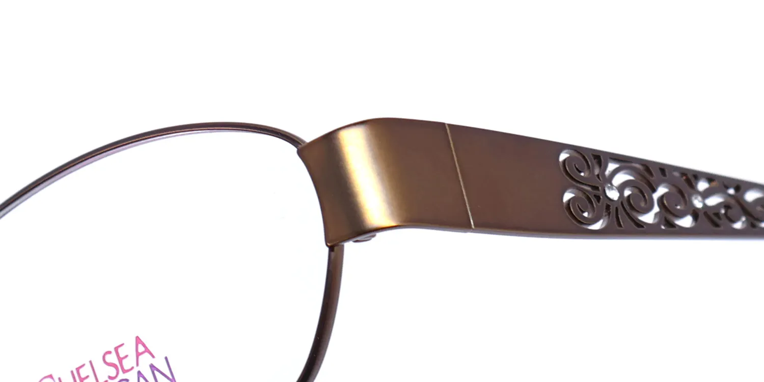 Chelsea Morgan Cm803 brown Eyeglasses Brown 52mm 6