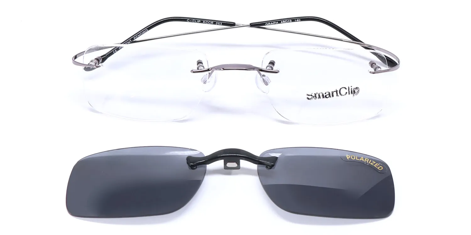 Elite Eyewear C-Clip 253 graph Eyeglasses Graphite 48mm Unisex 3