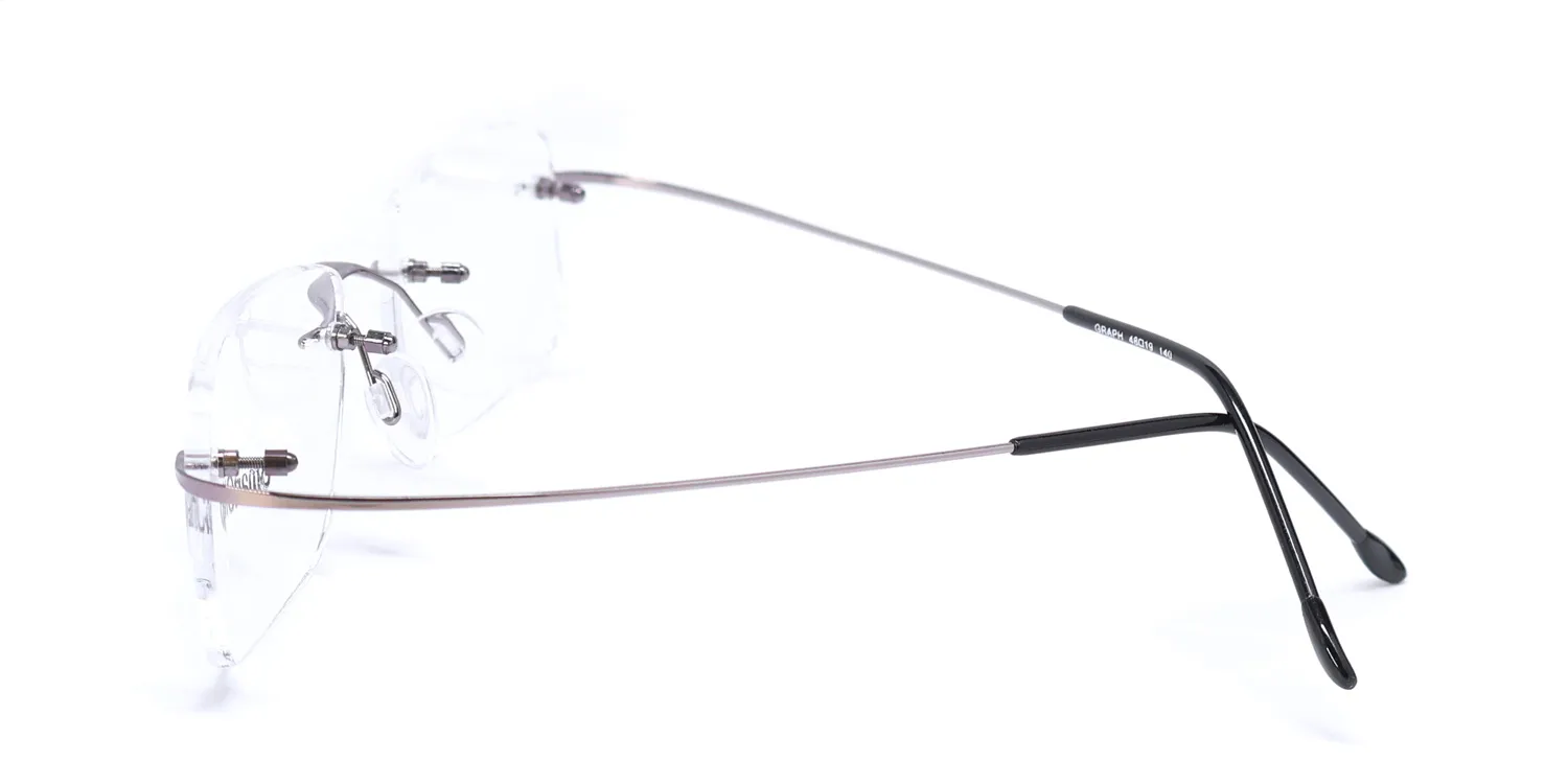 Elite Eyewear C-Clip 253 graph Eyeglasses Graphite 48mm Unisex 5