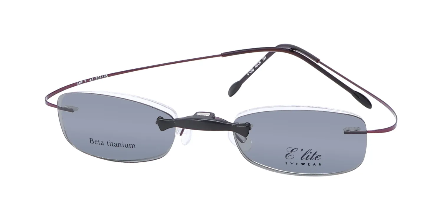 Elite Eyewear C-Clip 158 mrlt Eyeglasses Merlot 44mm Unisex