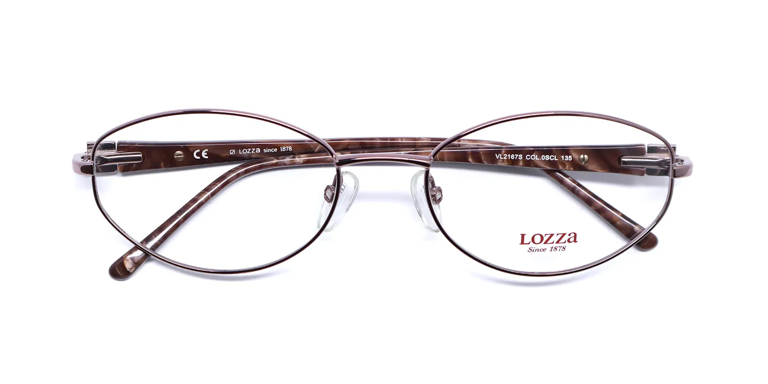 Lozza Vl2167s 0scl Eyeglasses Brown 53mm 2