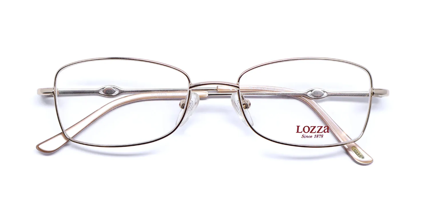 Lozza Vl1487s 300 Eyeglasses Light Yellow Gold 50mm 2