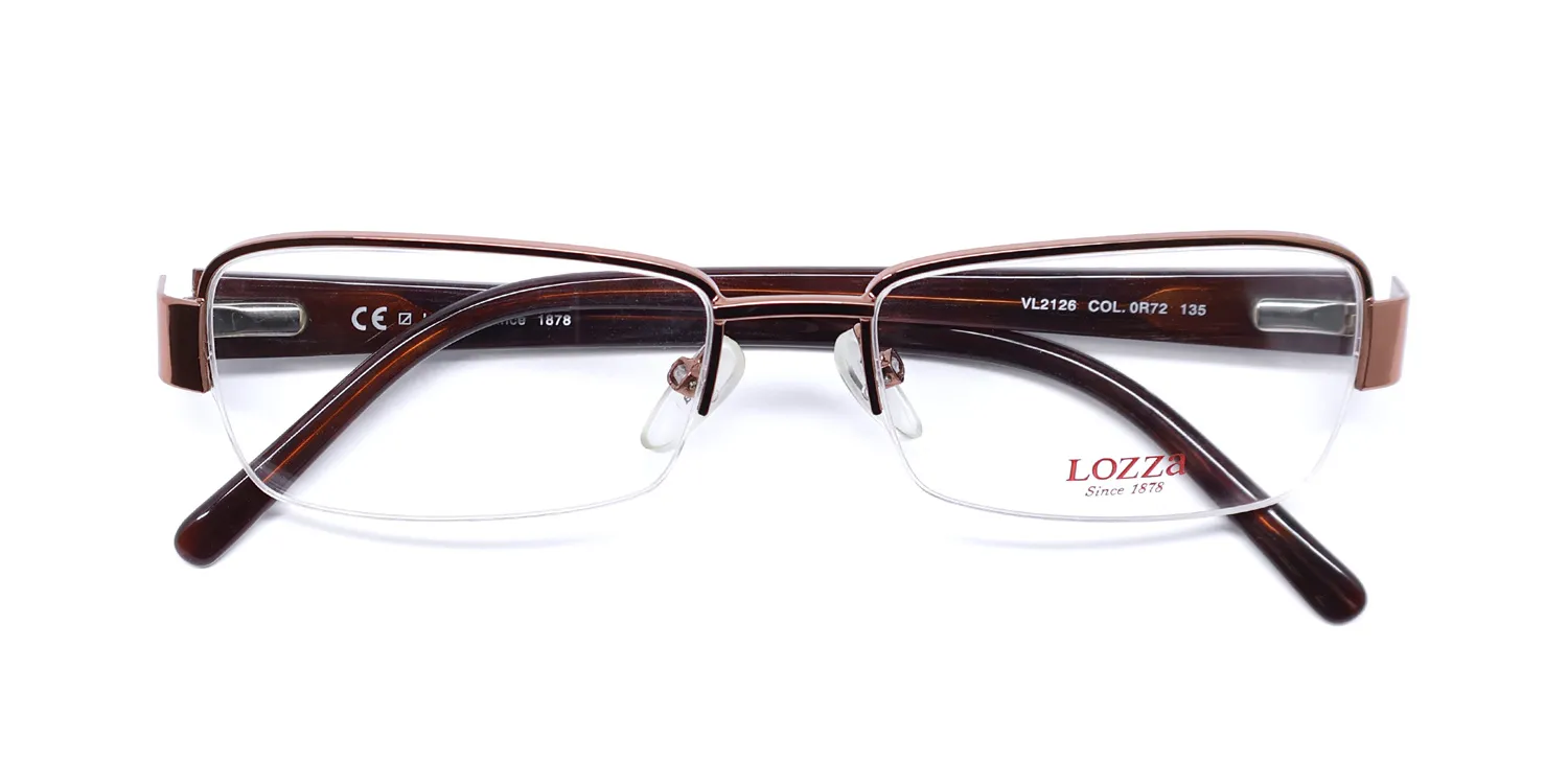 Lozza Vl2126 0r72 Eyeglasses Brown 52mm 2