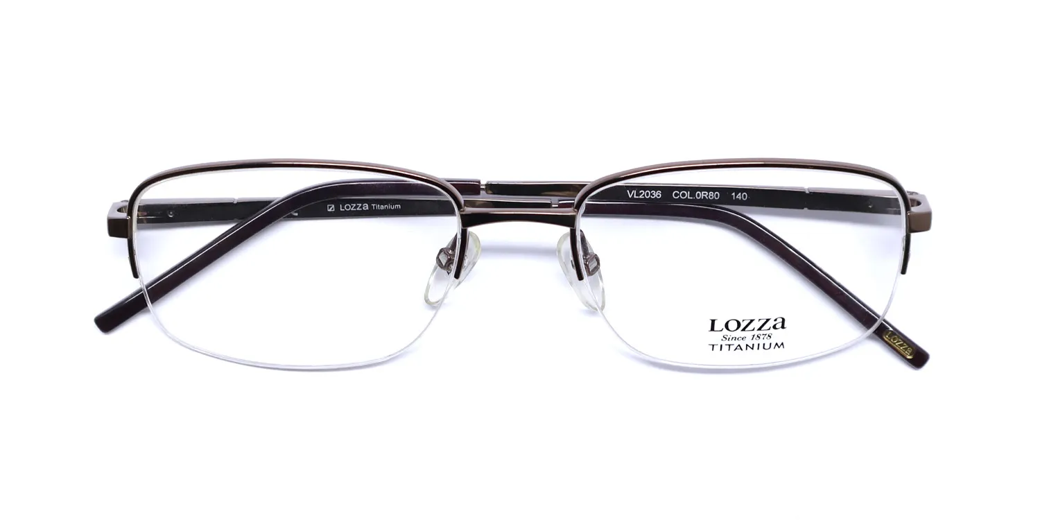 Lozza Vl2036 0r80 Eyeglasses Brown 53mm 2