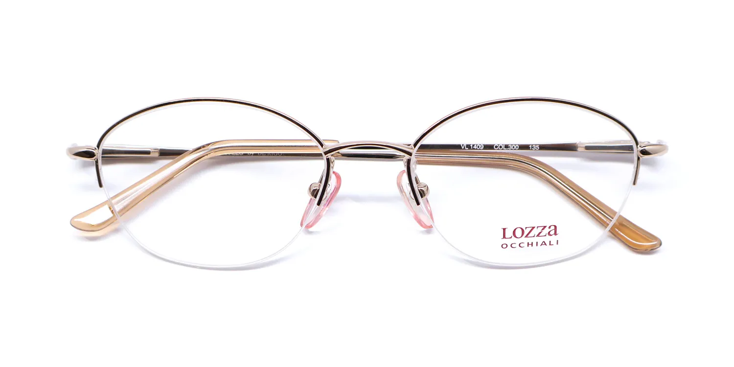 Lozza Vl1409 300 Eyeglasses Gold 50mm 2