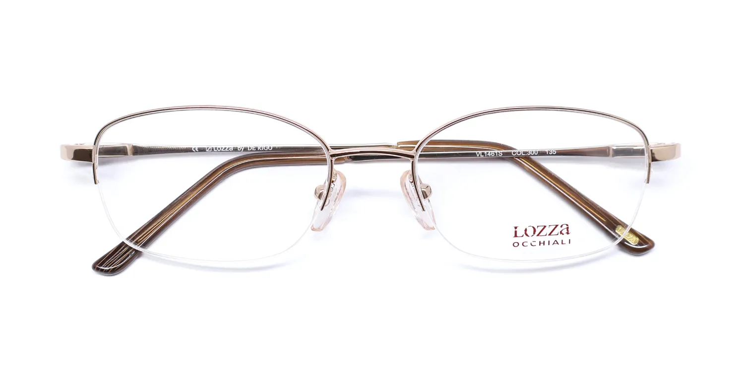 Lozza Vl1461s 300 Eyeglasses Yellow Gold 51mm 2