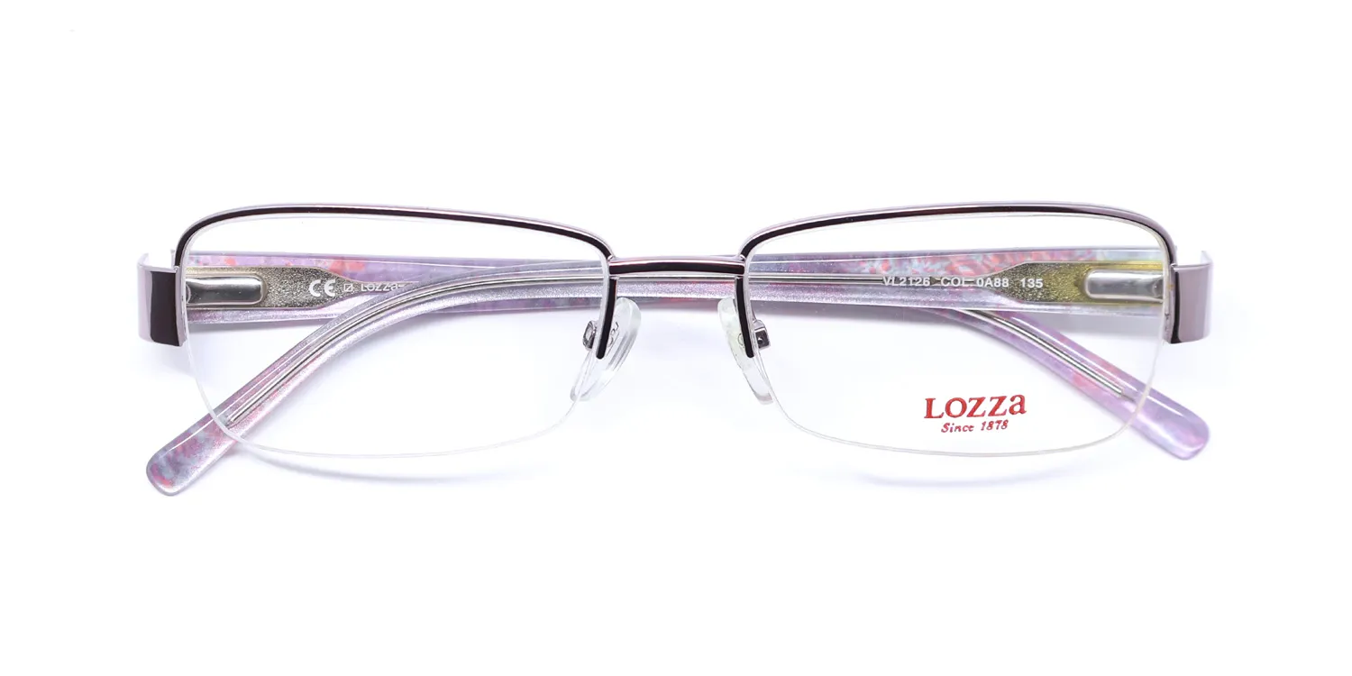 Lozza Vl2126 0a88 Eyeglasses Lilac 52mm 2