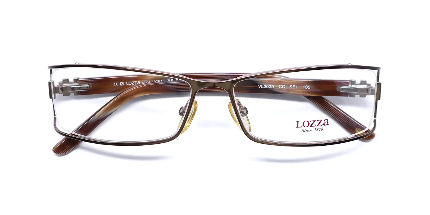Lozza Vl2029 se1 Eyeglasses Shiny Brown 55mm 2
