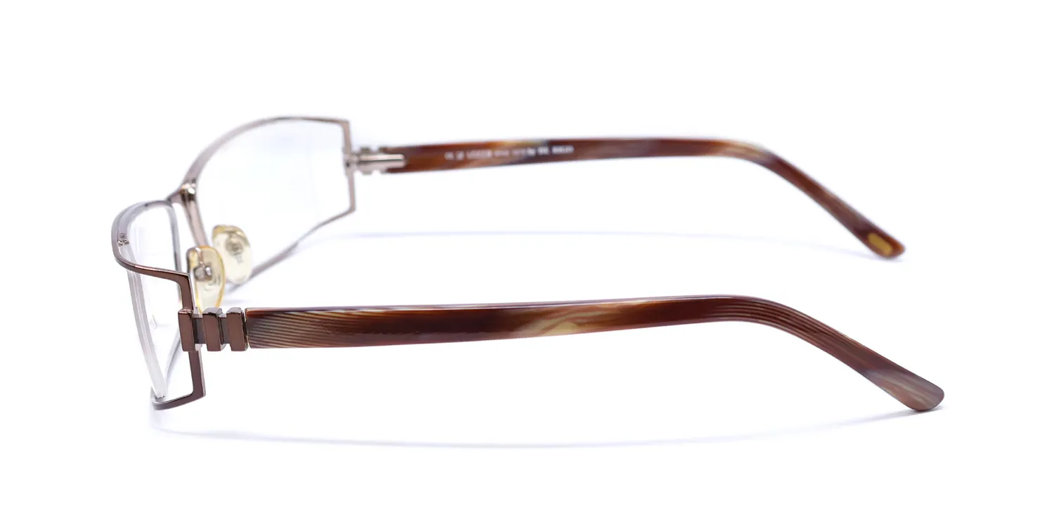 Lozza Vl2029 se1 Eyeglasses Shiny Brown 55mm 4