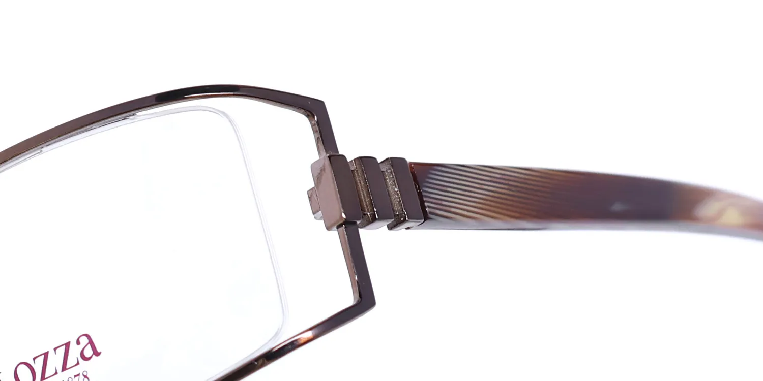 Lozza Vl2029 se1 Eyeglasses Shiny Brown 55mm 6