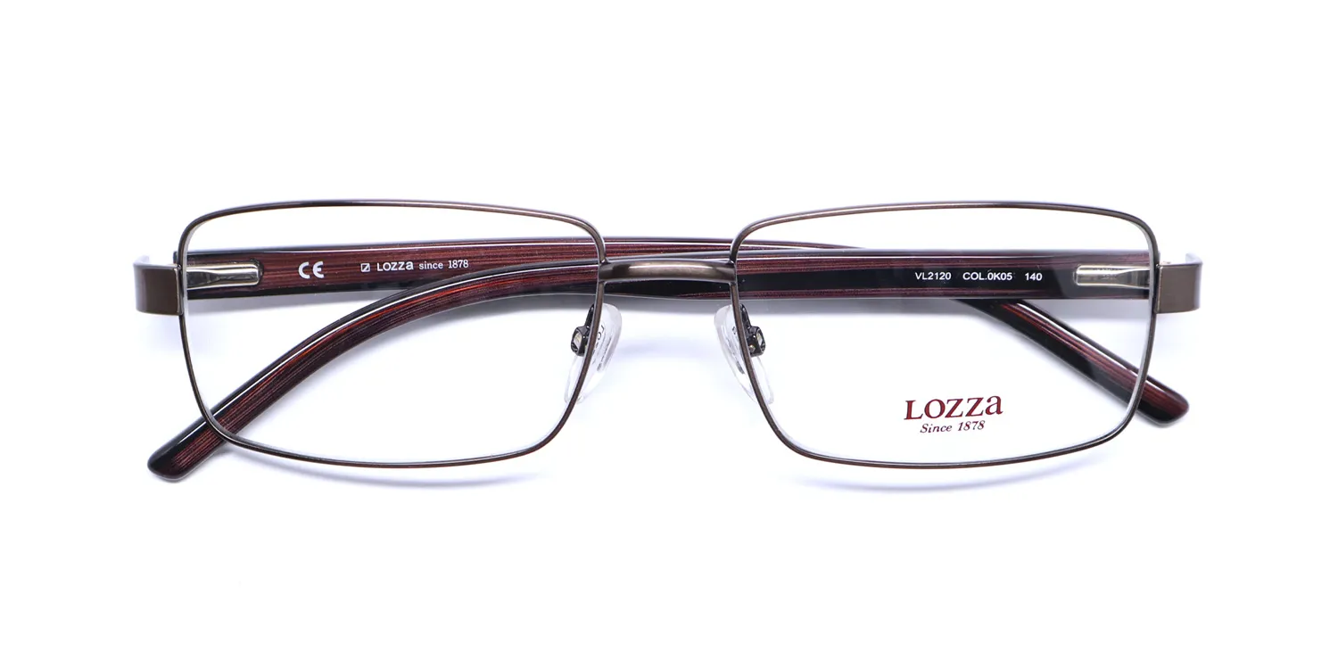 Lozza Vl2120 0k05 Eyeglasses Brown 55mm 2