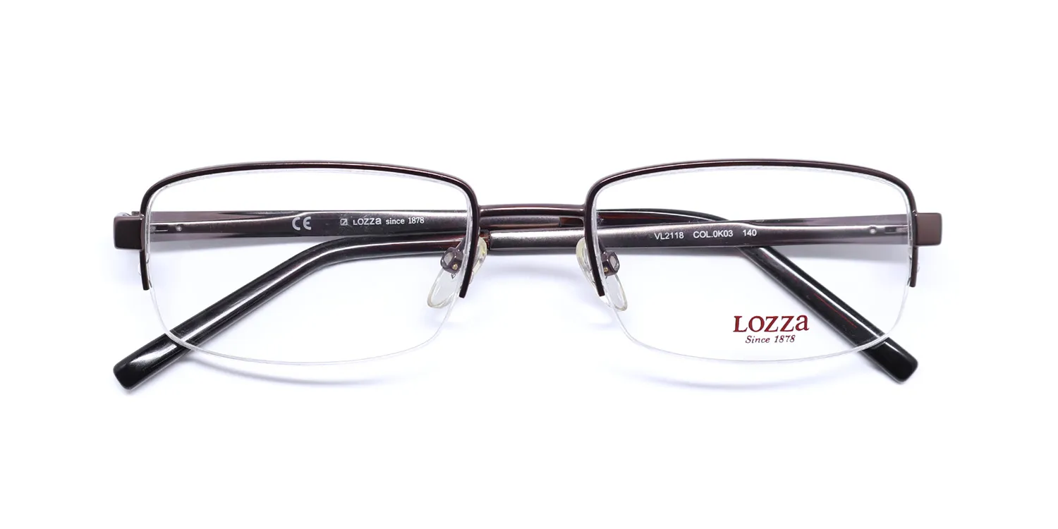 Lozza Vl2118 0k03 Eyeglasses Brown 53mm 2