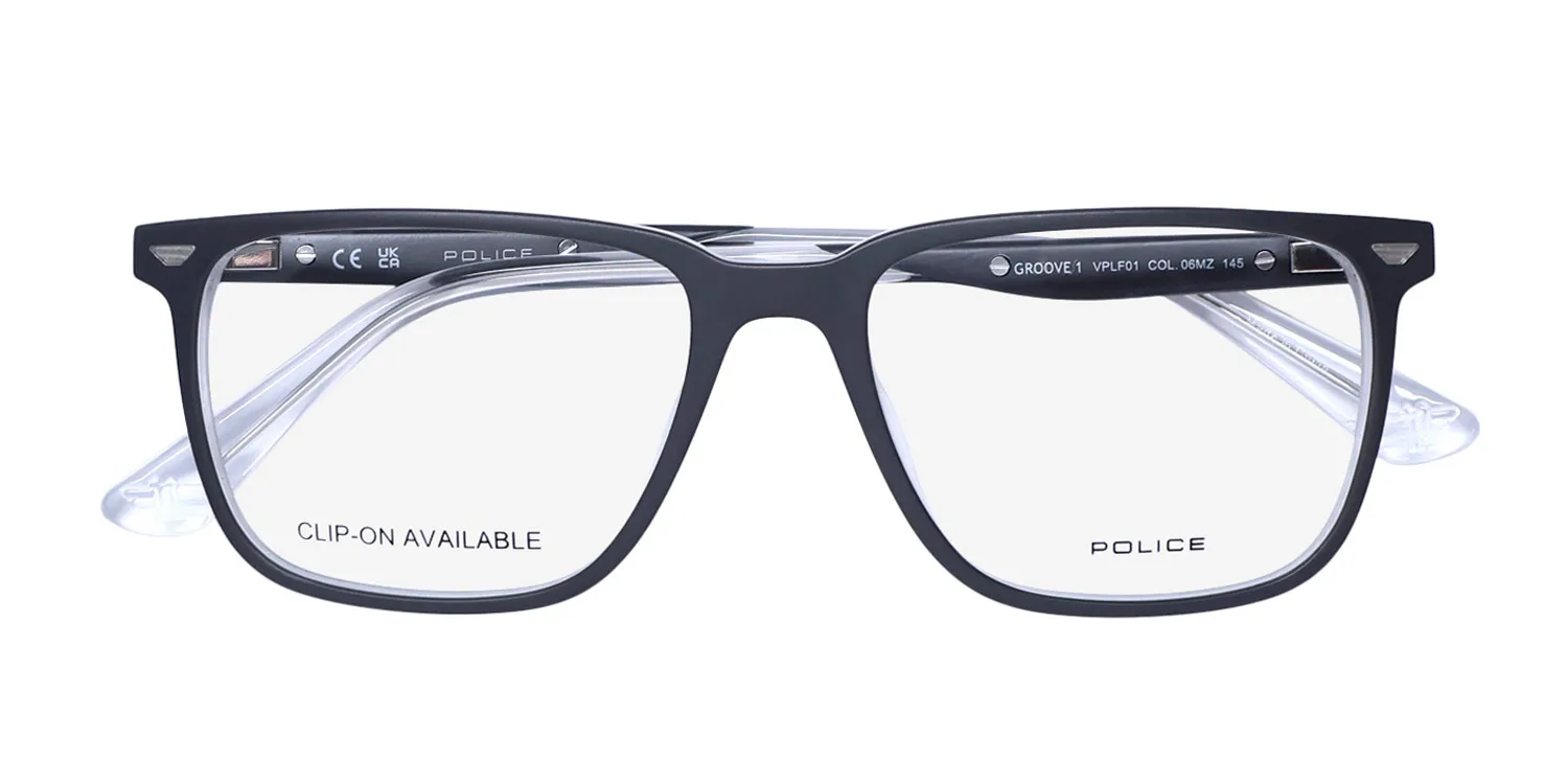 Police Vplf01 Groove 1 06mz Eyeglasses Grey 54mm 2