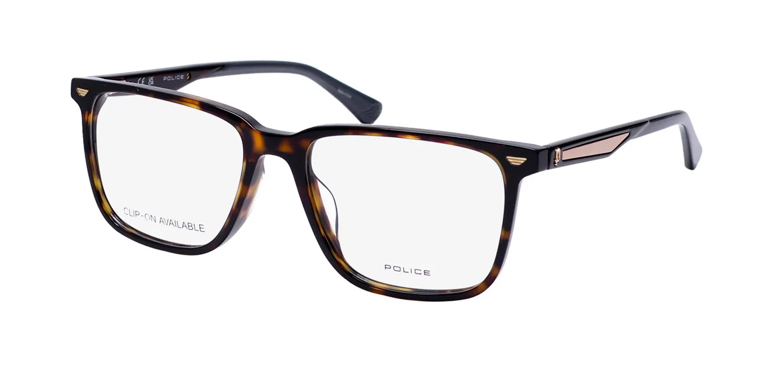 Police Vplf01 Groove 1 0722 Eyeglasses Dark Havana 54mm
