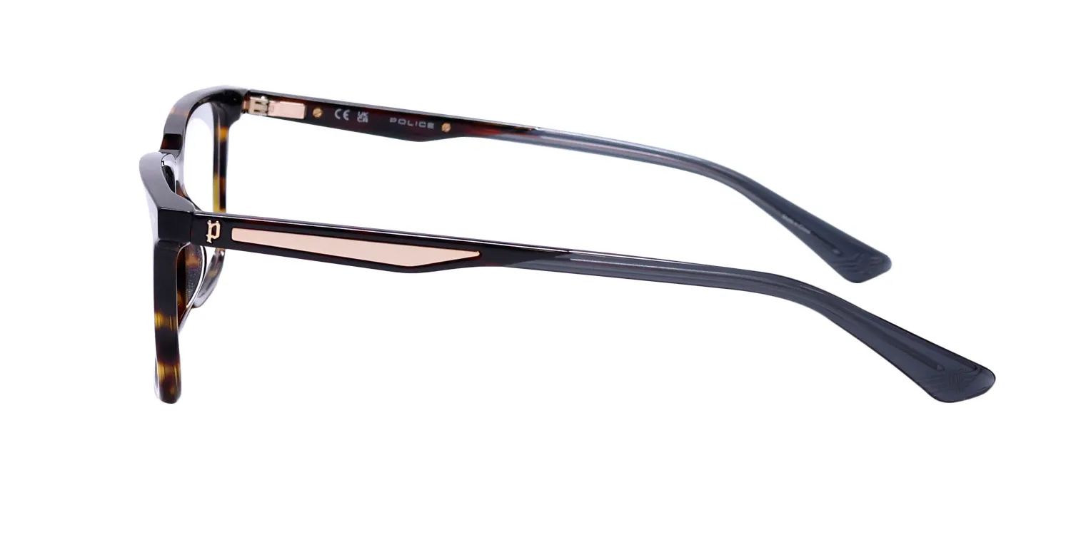 Police Vplf01 Groove 1 0722 Eyeglasses Dark Havana 54mm 4