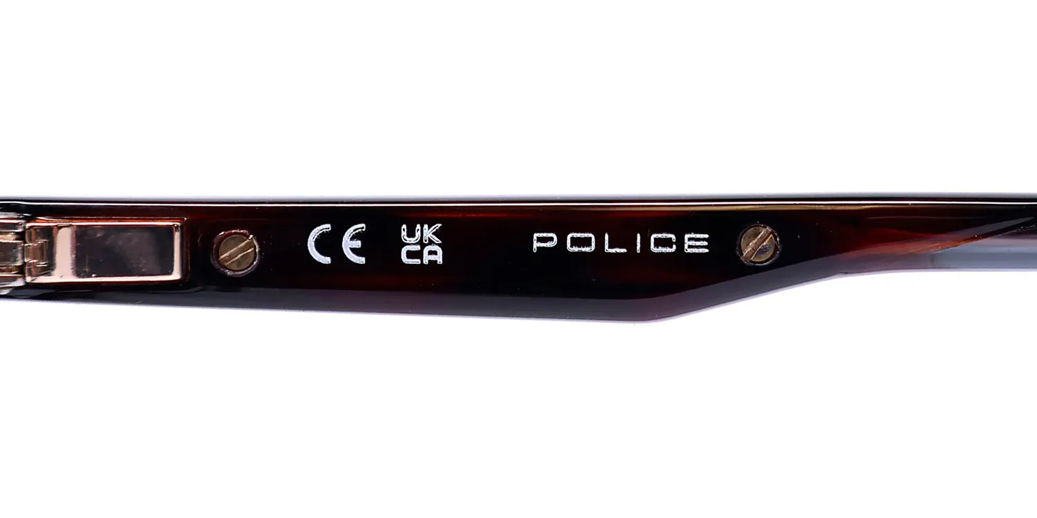 Police Vplf01 Groove 1 0722 Eyeglasses Dark Havana 54mm 7