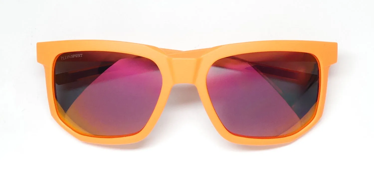Philipp Plein Ssp011 Plein Sport Wildcat b55p-1 Sunglasses Bright Matte Orange 56mm Unisex 2
