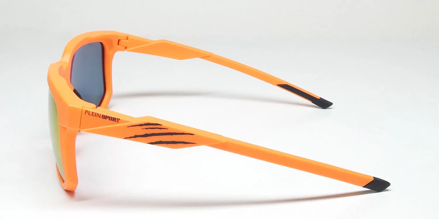 Philipp Plein Ssp011 Plein Sport Wildcat b55p-1 Sunglasses Bright Matte Orange 56mm Unisex 4
