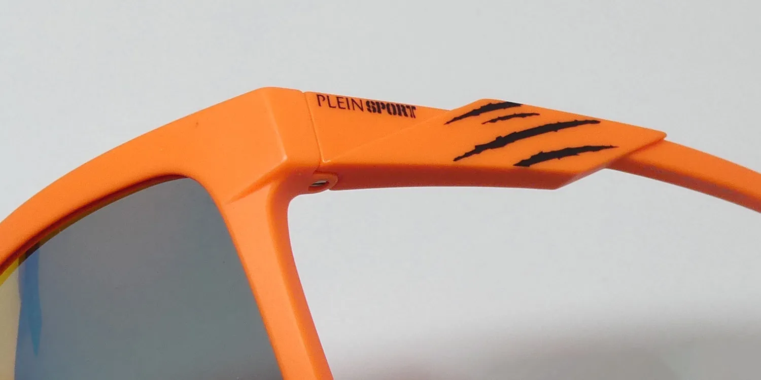 Philipp Plein Ssp011 Plein Sport Wildcat b55p-1 Sunglasses Bright Matte Orange 56mm Unisex 6