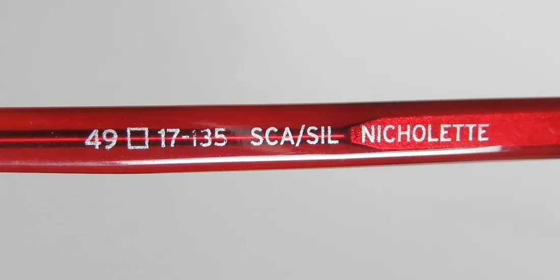 Barton Perreira Nicholette sca/sil Eyeglasses Scarlet 49mm 8