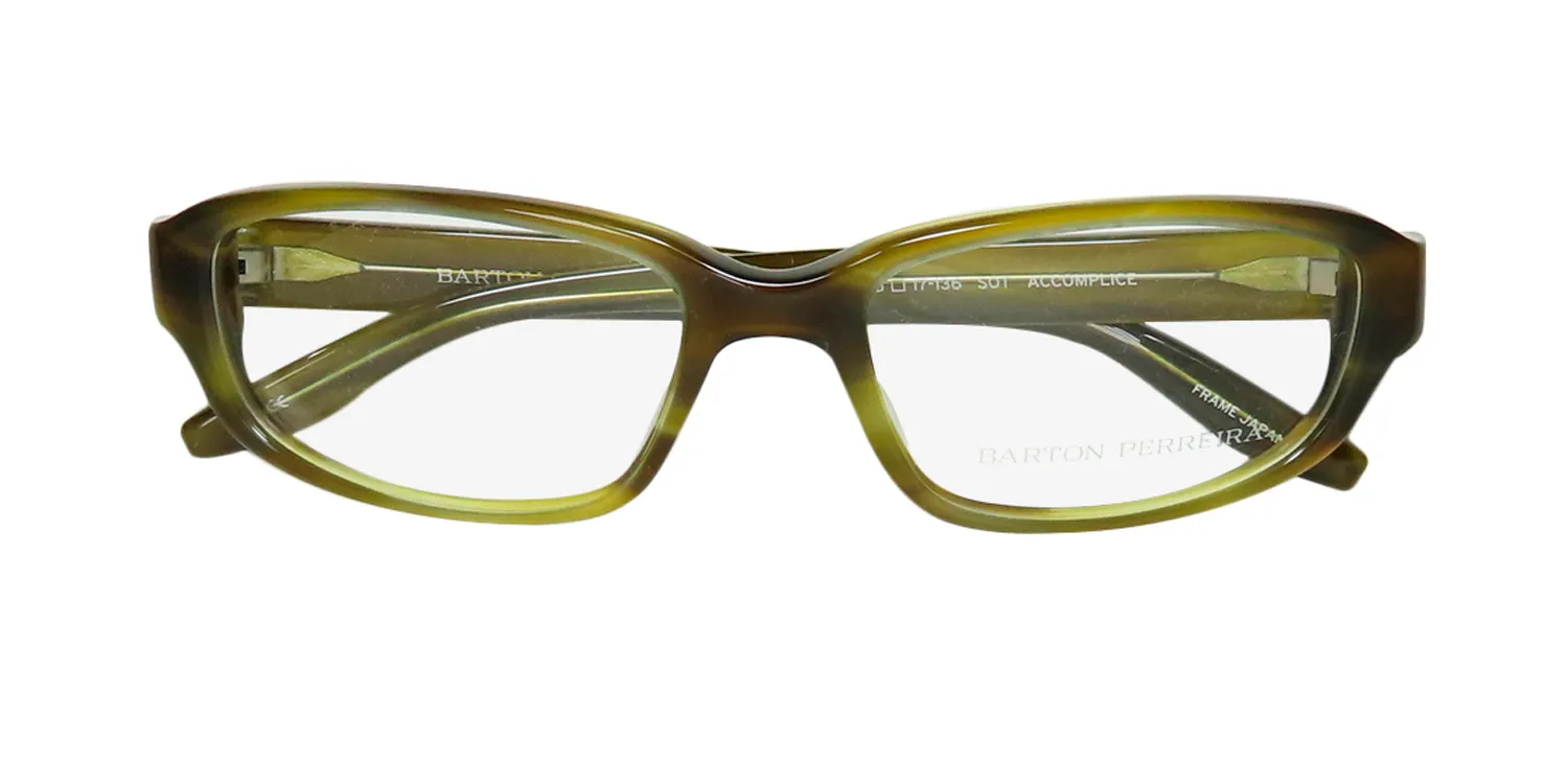 Barton Perreira Accomplice sot Eyeglasses Smokey Olive Tortoise 55mm Unisex 2
