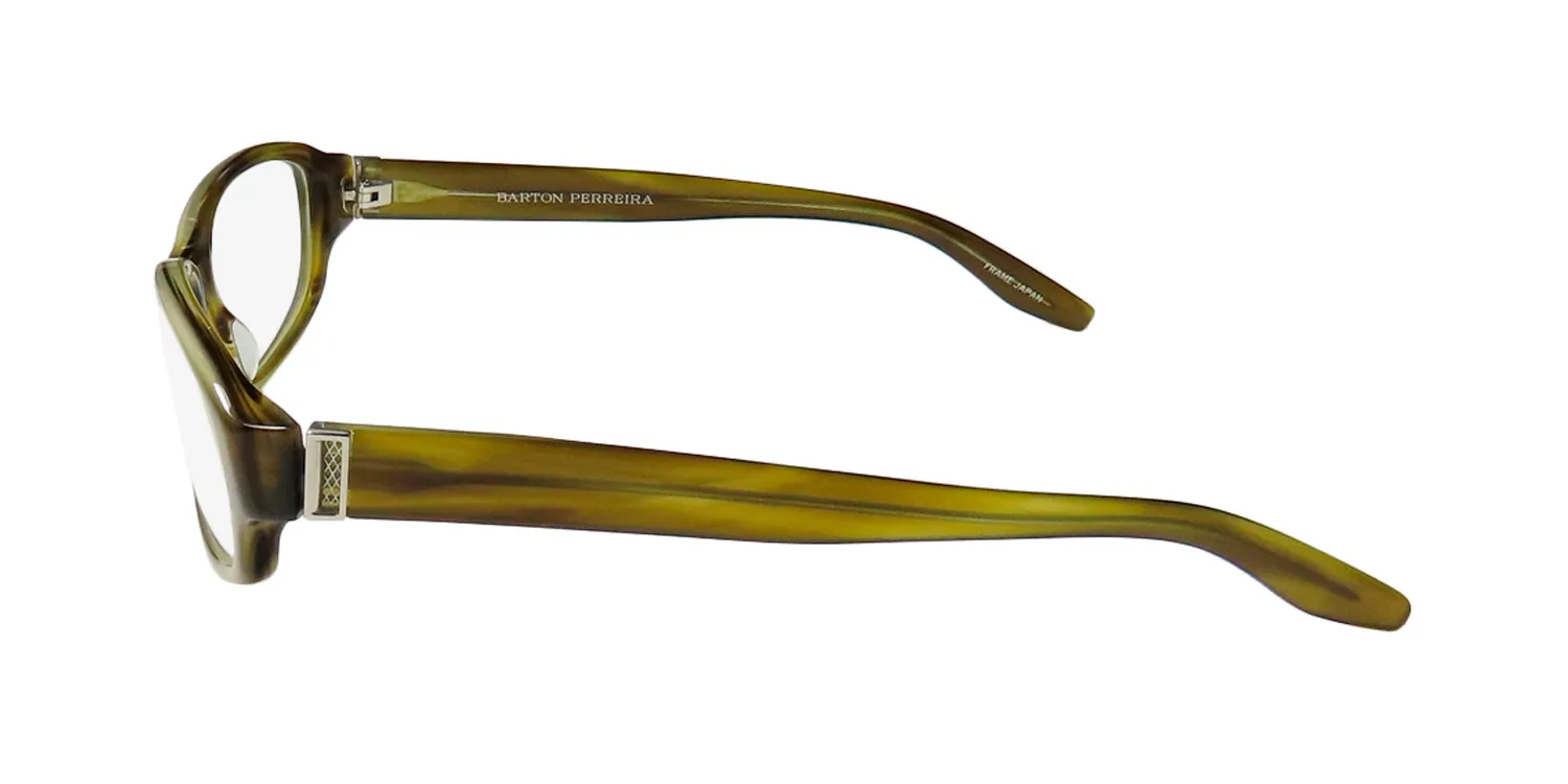 Barton Perreira Accomplice sot Eyeglasses Smokey Olive Tortoise 55mm Unisex 4