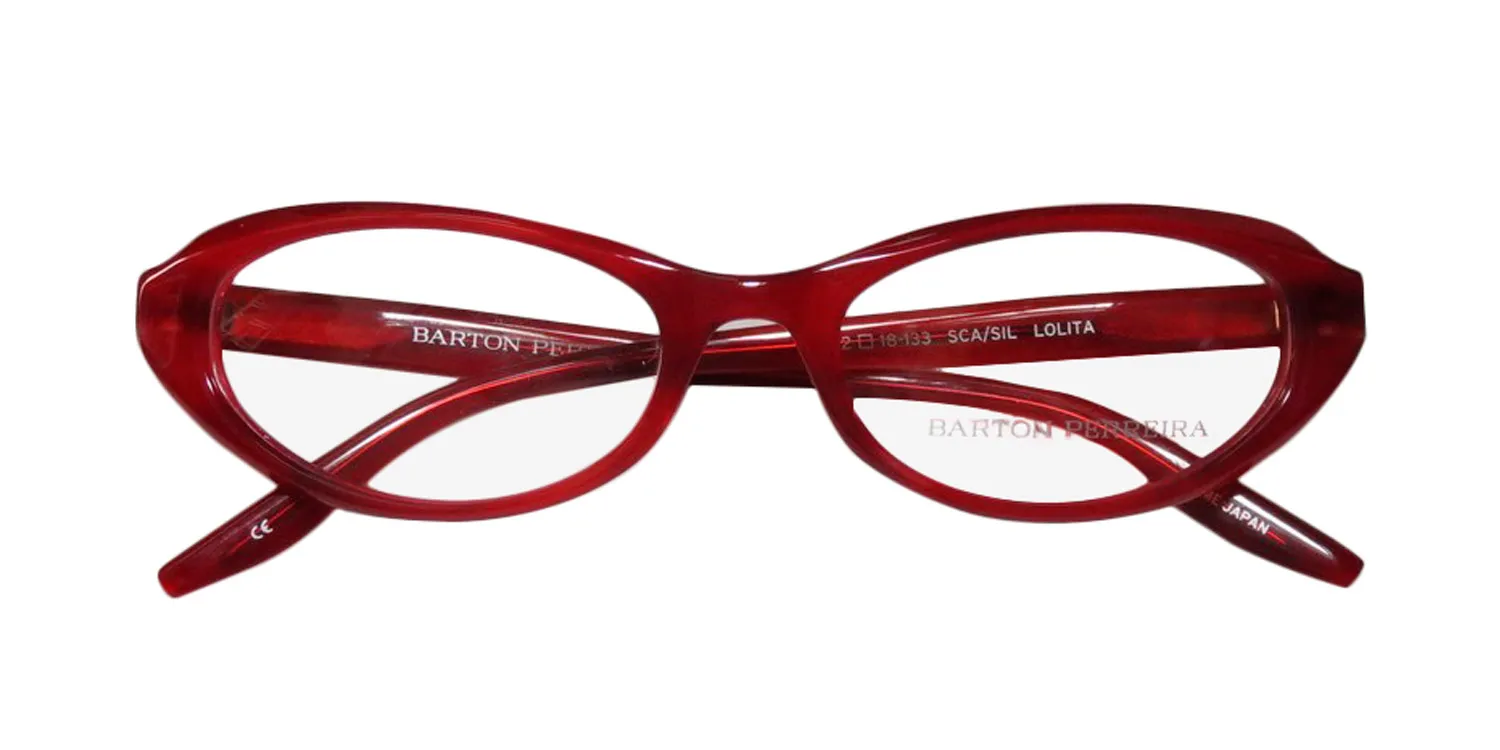 Barton Perreira Lolita sca/sil Eyeglasses Scarlet Red 52mm 2